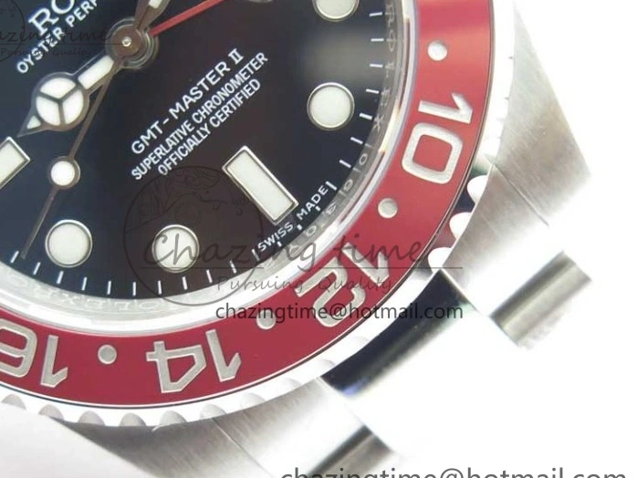 MiroTime 0413 GMT Master II 126719 BLRO Red Blue Ceramic 316L Steel ROF Best Edition Black Dial on SS Bracelet A Elegant 2654